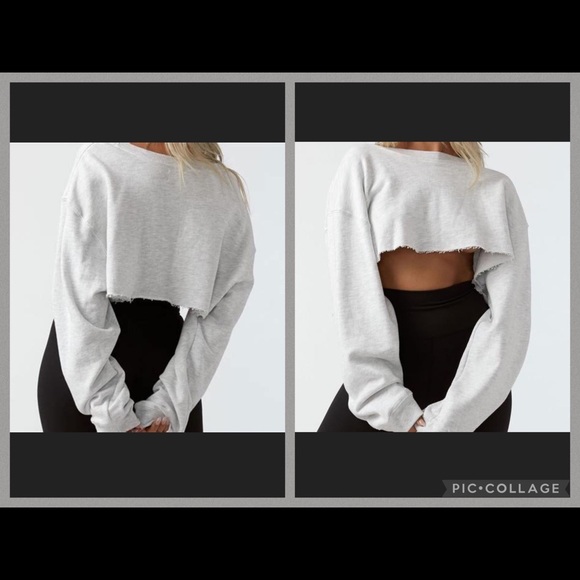 EUC🤍JOAH BROWN🤍RARE DISCONTINUED CROPPED SWEATSHIRT - Picture 2 of 16